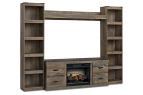 Signature Design by Ashley Trinell 4-Piece Entertainment Center with Electric