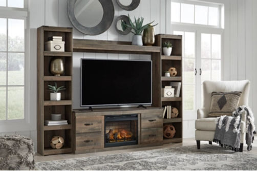 Signature Design by Ashley Trinell 4-Piece Entertainment Center with Electric