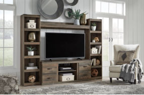 Signature Design by Ashley Trinell 4-Piece Entertainment Center-Brown