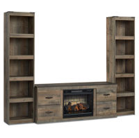 Signature Design by Ashley Trinell 3-Piece Entertainment Center with Electric