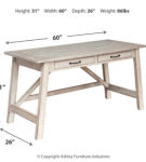 Signature Design by Ashley Carynhurst Home Office Desk and Printer Stand