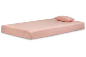 Sierra Sleep by Ashley iKidz Pink Twin Mattress and Pillow-Pink