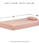 Sierra Sleep by Ashley iKidz Pink Twin Mattress and Pillow-Pink