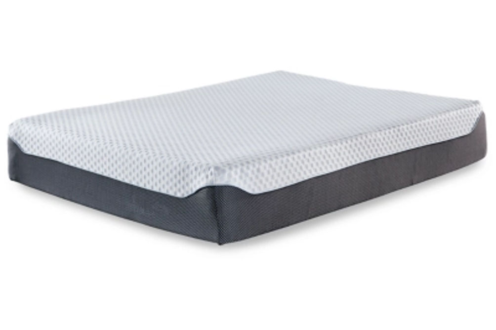 Sierra Sleep by Ashley 12 Inch Chime Elite King Foundation with Mattress-Gray