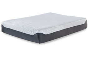 Sierra Sleep by Ashley 12 Inch Chime Elite Queen Foundation with Mattress-Gray