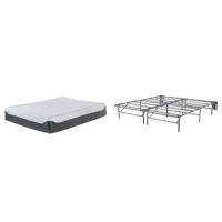 Sierra Sleep by Ashley 12 Inch Chime Elite King Foundation with Mattress-Gray