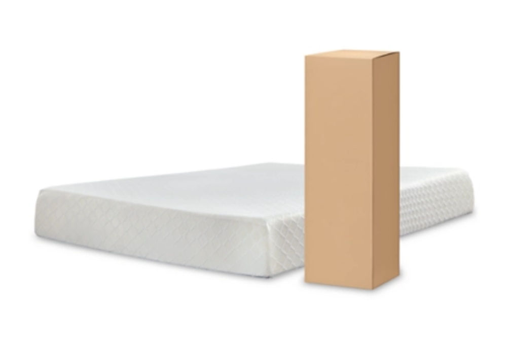 Sierra Sleep by Ashley 10 Inch Chime Memory Foam Queen Mattress in a Box-White