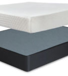 Sierra Sleep by Ashley 10 Inch Chime Memory Foam King Mattress and Foundation-