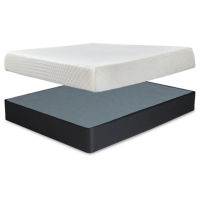 Sierra Sleep by Ashley 10 Inch Chime Memory Foam King Mattress and Foundation-