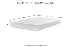 Sierra Sleep by Ashley Chime 8 Inch Memory Foam King Mattress and Adjustable B