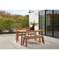 Signature Design by Ashley Janiyah Outdoor Dining Table with 2 Chairs and Benc