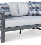 Signature Design by Ashley Amora Outdoor Loveseat, 2 Lounge Chairs and Coffee