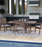 Signature Design by Ashley Emmeline Outdoor Dining Table with 4 Chairs-Brown
