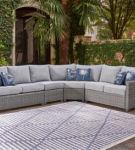 Signature Design by Ashley Naples Beach 4-Piece Outdoor Sectional-Light Gray