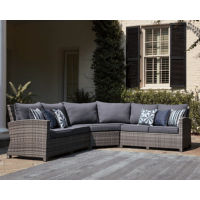 Signature Design by Ashley Salem Beach 3-Piece Outdoor Sectional-Gray