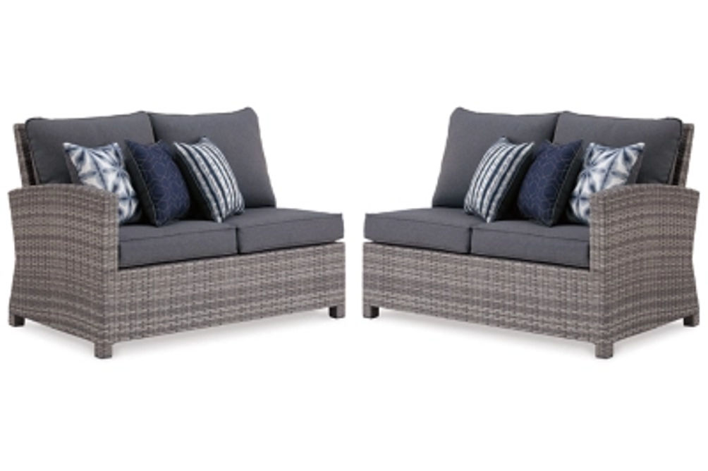 Signature Design by Ashley Salem Beach 3-Piece Outdoor Sectional-Gray