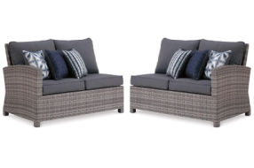 Signature Design by Ashley Salem Beach 3-Piece Outdoor Sectional-Gray