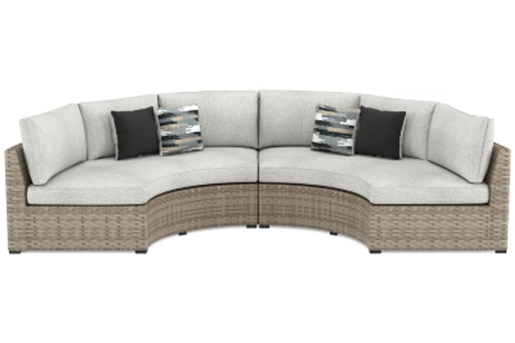 Signature Design by Ashley Calworth 2-Piece Outdoor Sectional-Beige