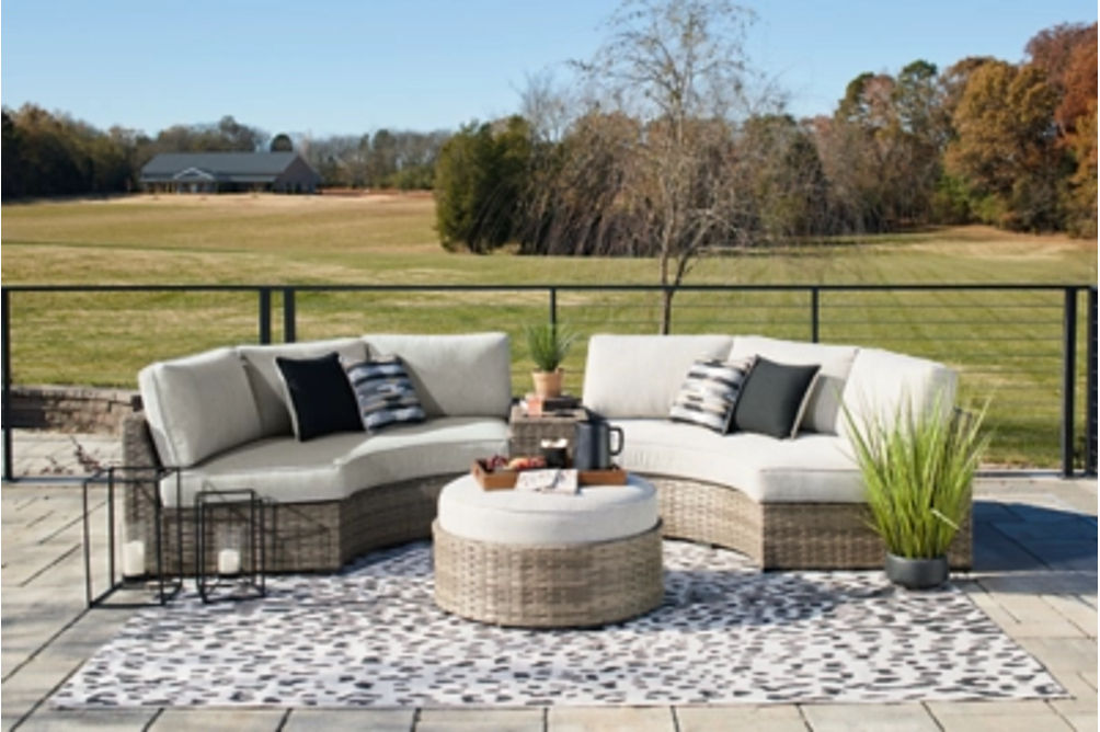 Signature Design by Ashley Calworth 4-Piece Outdoor Sectional-Beige