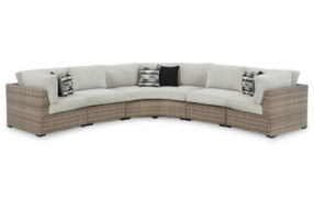 Signature Design by Ashley Calworth 5-Piece Outdoor Sectional-Beige