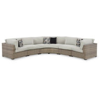 Signature Design by Ashley Calworth 5-Piece Outdoor Sectional-Beige