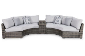 Signature Design by Ashley Harbor Court 3-Piece Outdoor Sectional-Gray