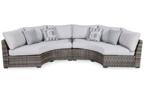 Signature Design by Ashley Harbor Court 2-Piece Outdoor Sectional-Gray