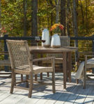 Signature Design by Ashley Germalia Outdoor Dining Table with 4 Chairs-Brown