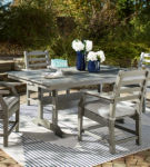 Signature Design by Ashley Visola Outdoor Dining Table with 4 Chairs-Gray