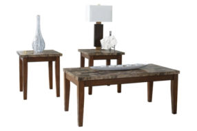 Signature Design by Ashley Theo Table (Set of 3)-Warm Brown