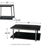 Signature Design by Ashley Rollynx Table (Set of 3)-Black