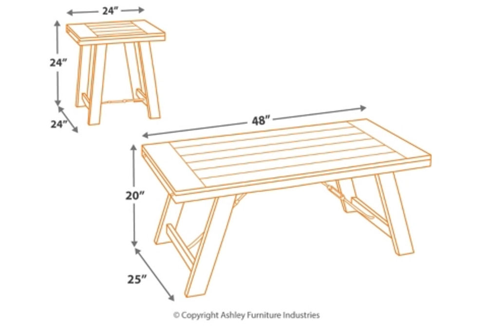 Signature Design by Ashley Noorbrook Table (Set of 3)-Black/Pewter