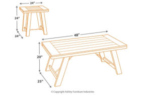 Signature Design by Ashley Noorbrook Table (Set of 3)-Black/Pewter