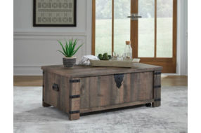 Signature Design by Ashley Hollum Lift-Top Coffee Table-Rustic Brown