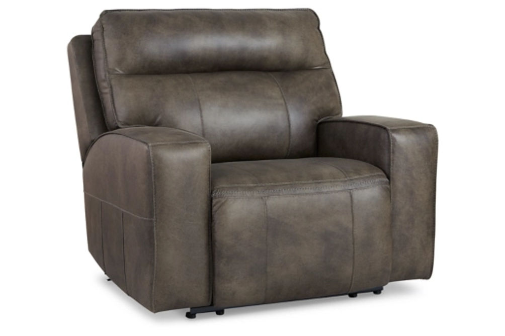 Signature Design by Ashley Game Plan Oversized Power Recliner-Concrete