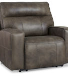 Signature Design by Ashley Game Plan Oversized Power Recliner-Concrete