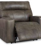 Signature Design by Ashley Game Plan Oversized Power Recliner-Concrete