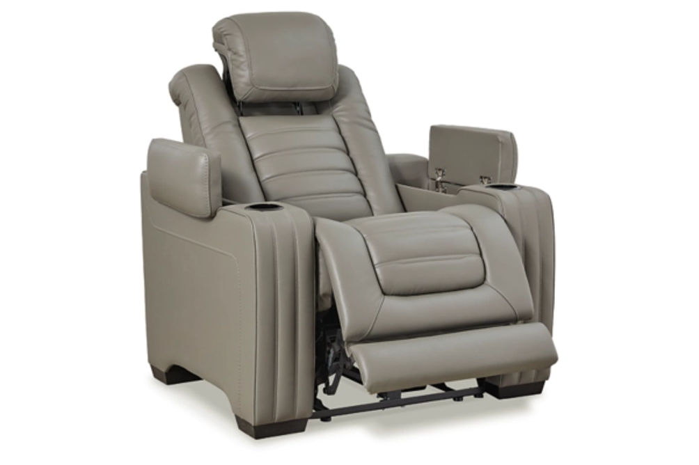 Signature Design by Ashley Backtrack Power Recliner-Gray