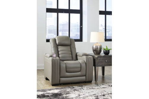 Signature Design by Ashley Backtrack Power Recliner-Gray