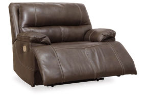 Signature Design by Ashley Ricmen Oversized Power Recliner-Walnut