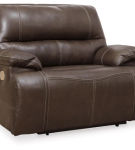 Signature Design by Ashley Ricmen Oversized Power Recliner-Walnut