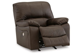 Signature Design by Ashley Leesworth Power Recliner-Dark Brown