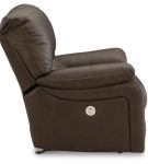 Signature Design by Ashley Leesworth Power Recliner-Dark Brown