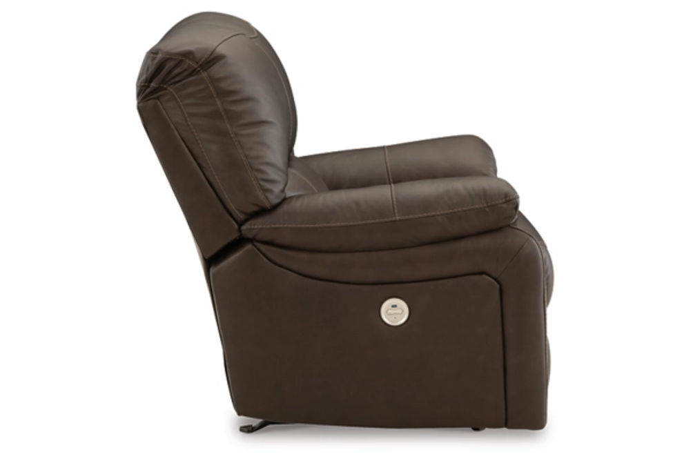 Signature Design by Ashley Leesworth Power Recliner-Dark Brown