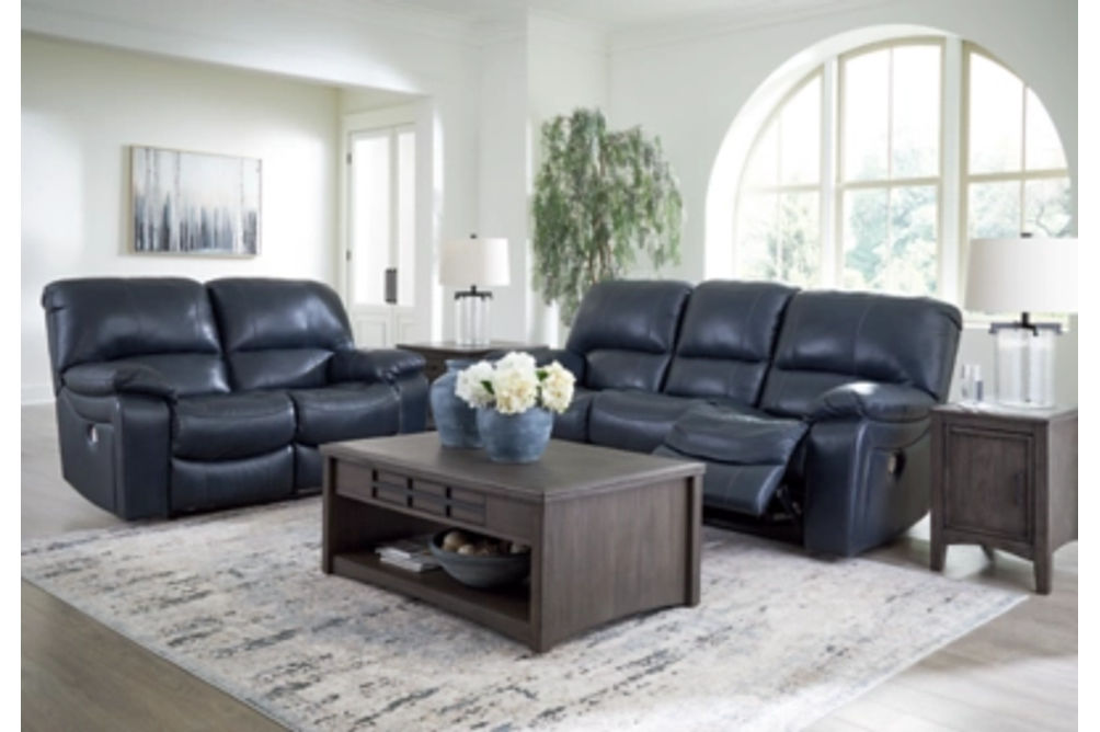 Signature Design by Ashley Leesworth Power Reclining Sofa and Loveseat-Ocean