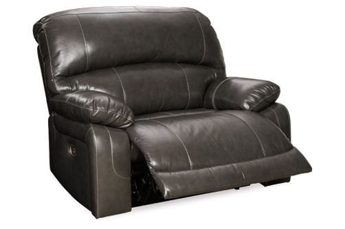 Signature Design by Ashley Hallstrung Oversized Power Recliner-Gray