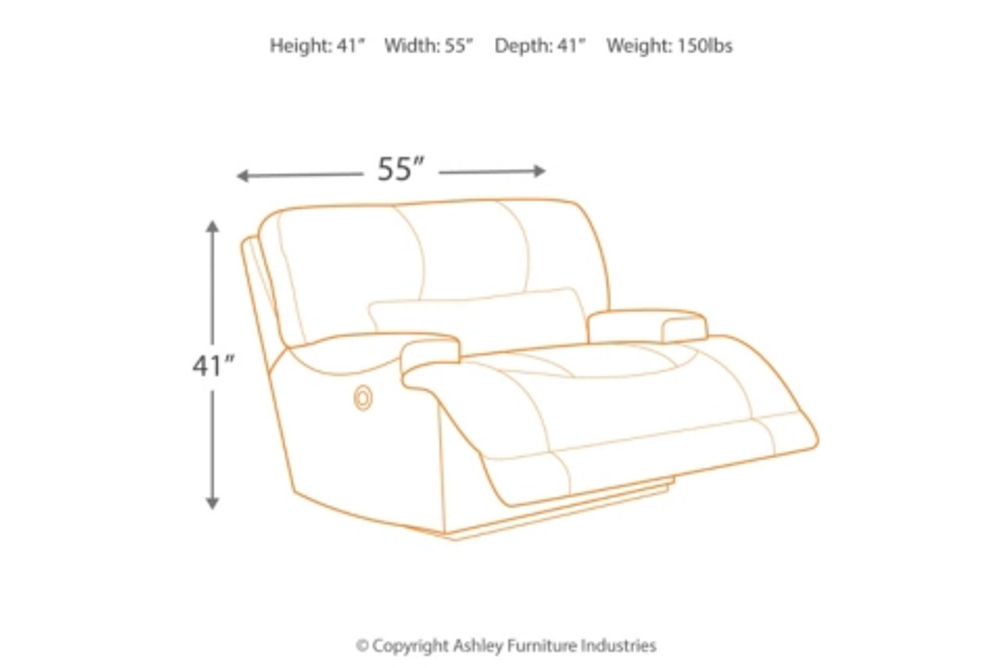 Signature Design by Ashley McCaskill Oversized Power Recliner-Gray