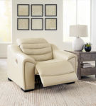 Signature Design by Ashley Center Line Power Recliner-Cream