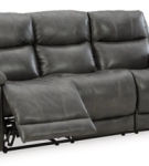 Signature Design by Ashley Edmar Power Reclining Sofa and Loveseat-Charcoal