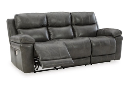 Signature Design by Ashley Edmar Power Reclining Sofa and Loveseat-Charcoal